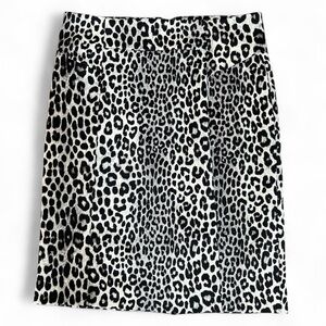 MICHAEL KORS Leopard Print Pencil Skirt - stretchy, knee length